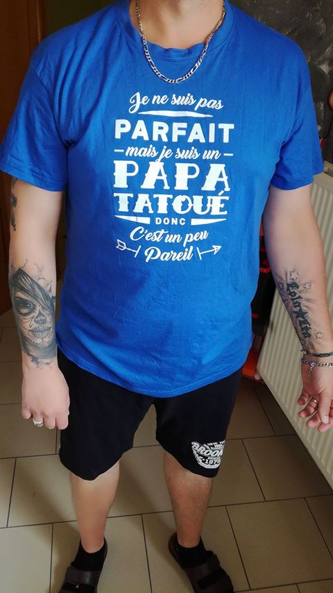 T-shirt Papa tatoué